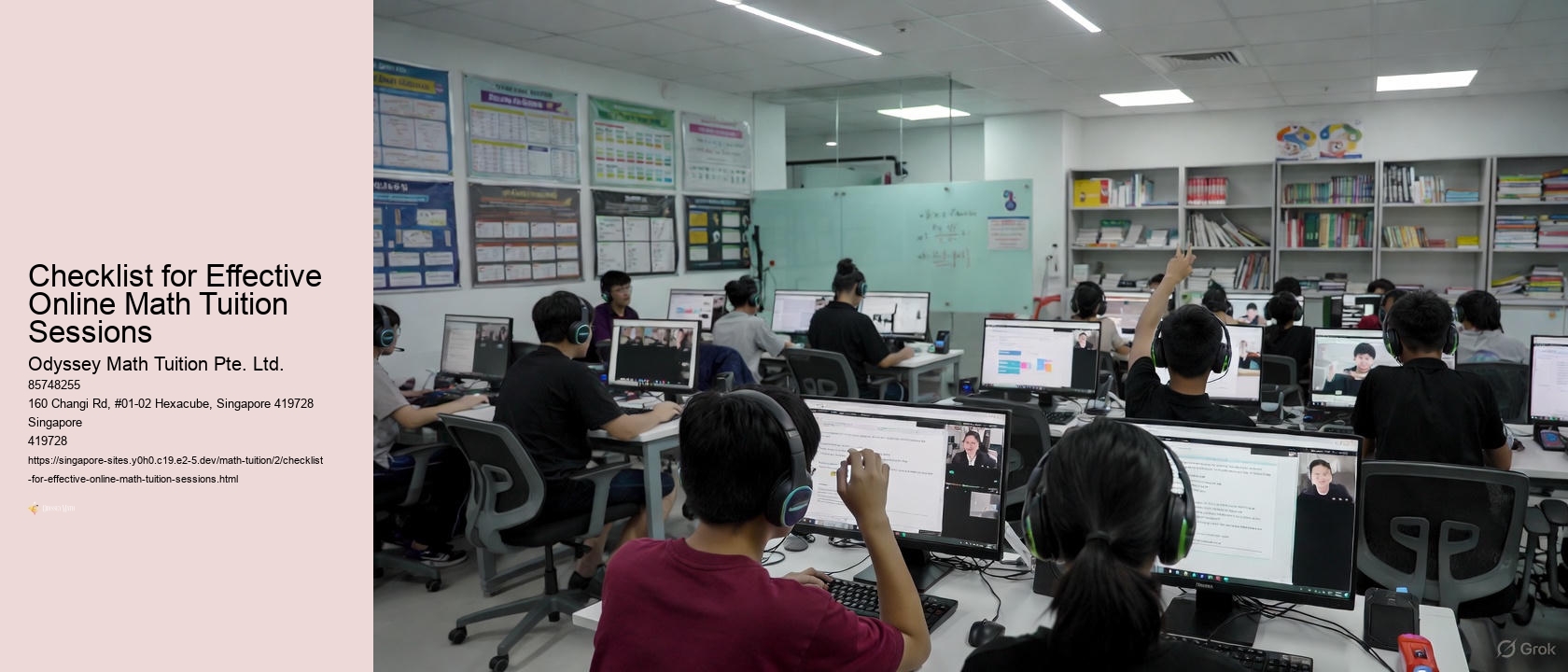 Checklist for Effective Online Math Tuition Sessions