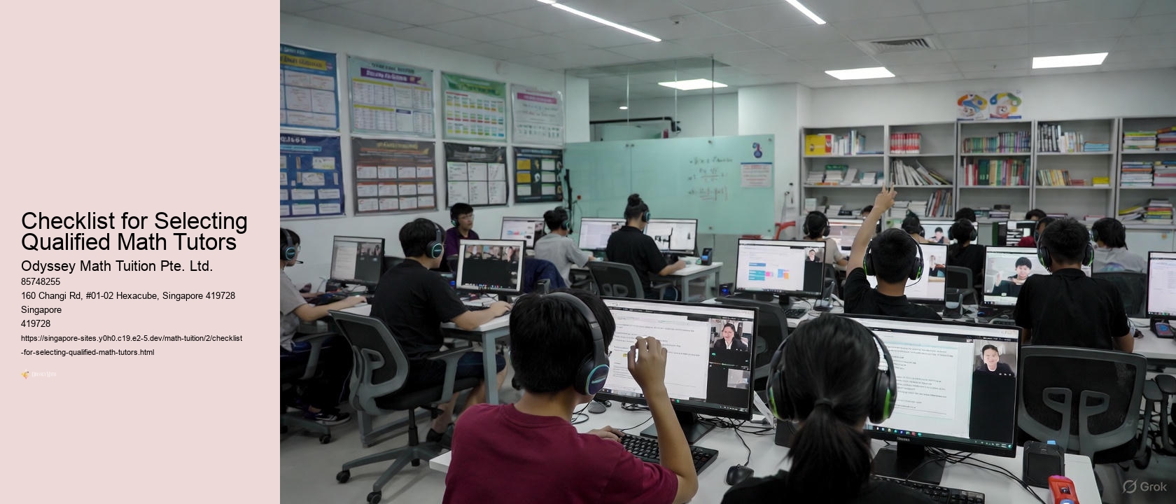 Checklist for Selecting Qualified Math Tutors