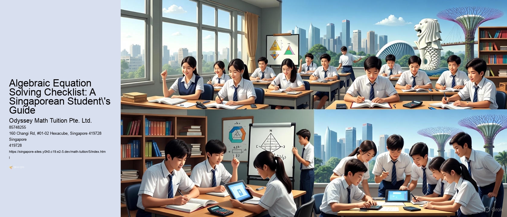 Algebraic Equation Solving Checklist: A Singaporean Student's Guide